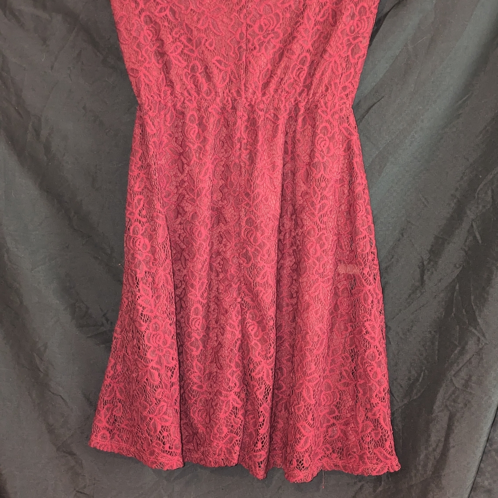 Elegant Red Lace Dress